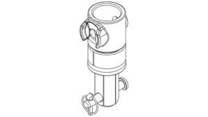 ADAPTATEUR  F 65MM ROND / 2 HEX MALE