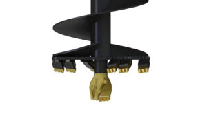 VRILLE S4 AUGER TORQUE 450mm. Dents et Pilote TUNGSTENE - ROND 65mm