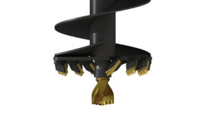 VRILLE S5 AUGER TORQUE 200mm. Dents et Pilote TUNGSTENE. Carré 75mm.