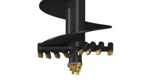 VRILLE S5 AUGER TORQUE 350mm. Dents et Pilote ROCHE TENDRE/ENROBÉ. Carré 75mm