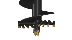 VRILLE S5 AUGER TORQUE 450mm. Dents et Pilote ROCHE TENDRE/ENROBÉ. Carré 75mm