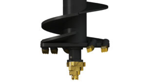 VRILLE PA AUGER TORQUE 600mm. Carré 110mm. Dents et Pilote Roche. Long 2,38m