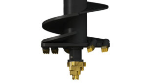 VRILLE PA AUGER TORQUE 400mm. Carré 110mm. Dents et Pilote Roche. Long 3,38m