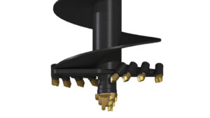 VRILLE S5 ROPE AUGER TORQUE 250mm. Carré 75mm. Dents & Pilote ROCHE TENDRE