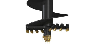 VRILLE S5 ROPE AUGER TORQUE 300mm. 2.5'' HEX. Dents & Pilote ROCHE TENDRE