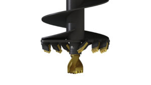 VRILLE S5 ROPE AUGER TORQUE 300mm. Carré 75mm. Dents et Pilote Tungstène