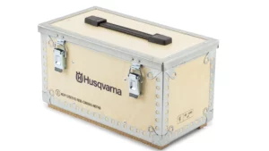 COFFRE BOIS POUR TRANSPORT 2 BATTERIES ET 1 CHARGEUR HUSQVARNA
