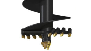 VRILLE S5 AUGER TORQUE 900mm. Dents et Pilote ROCHE TENDRE/ENROBÉ. Carré 75mm