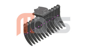 FLEXI SYSTEM RATEAU 2.5T 1200 AVEC ATTACHE VAB VOLVO AXES DE 35MM ENTRAXES 165MM