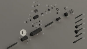 R55 - Axe de blocage pour n° de Série à partir de 55051706 - Repère vue éclatée