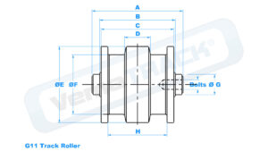 +204109 BOULON POUR GALET INFERIEUR