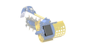 PLATINE TRANCHEUSE XHD 900/1200/1500 AUGER TORQUE 65MM POUR PELLE