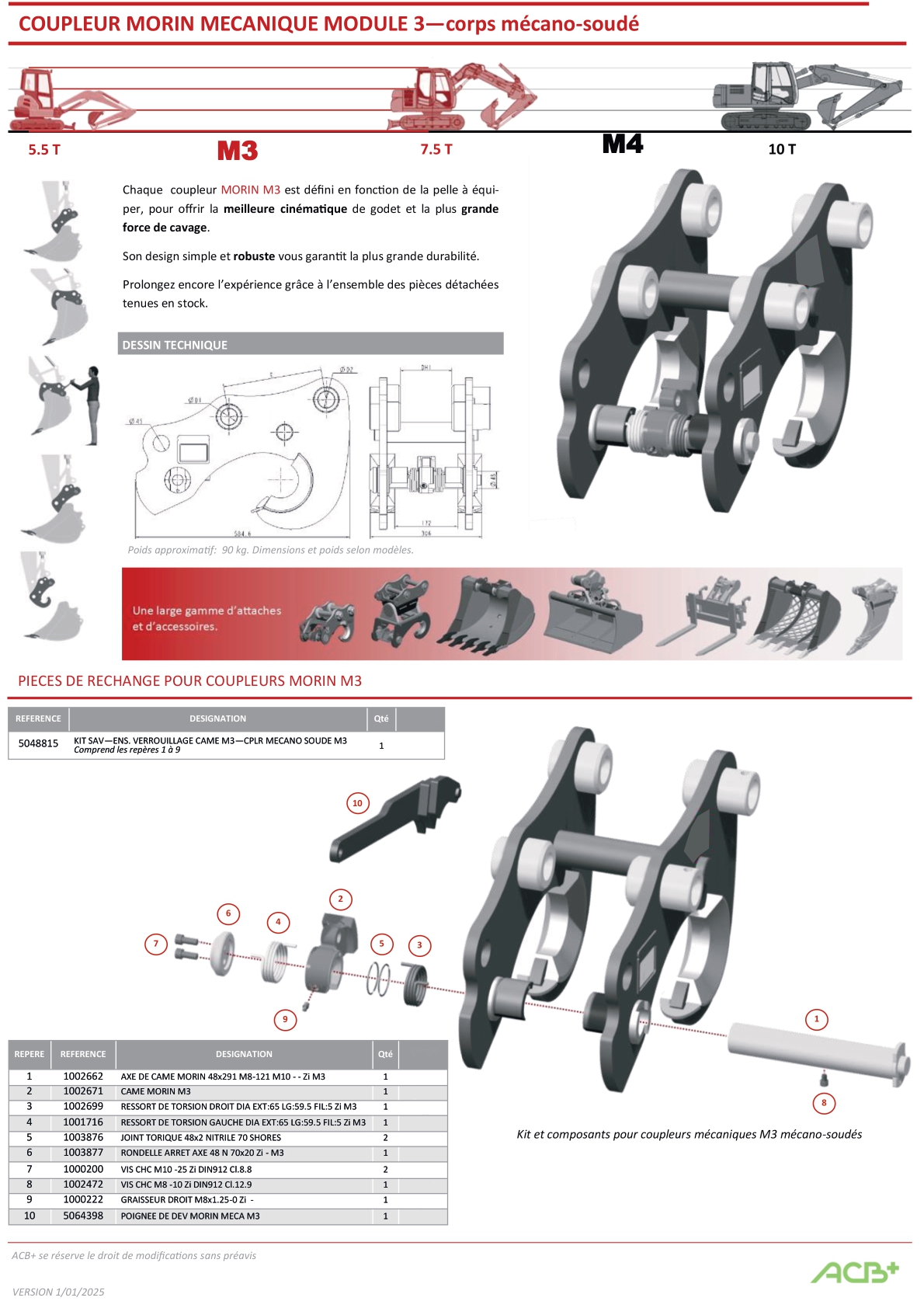 RESSORT DE TORSION GAUCHE DIA EXT:65 LG:59.5 FIL:5 Zi M3 Pour Attache Rapide Mor