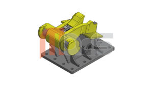 PLATINE POUR GODET CONCASSEUR SUR MESURE DROIT TYPE MORIN M2