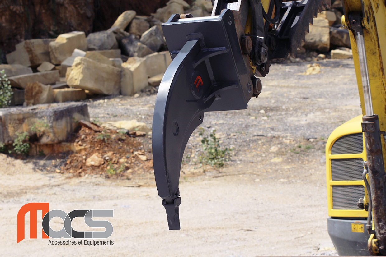 FLEXI SYSTEM DENT DE DEROCTAGE 2,0 - 3.9 TONNES AVEC ATTACHE A TETONS VOLVO EC25 - Image 2