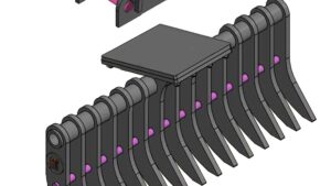 FLEXI SYSTEM RATEAU 5T 1450 AVEC ATTACHE VAB VOLVO AXES DE 45mm ENTRAXES 220MM
